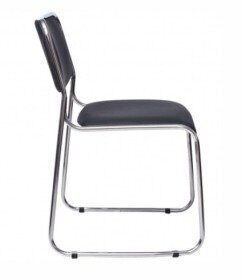 Стул Everpof Фикс Хром экокожа черная