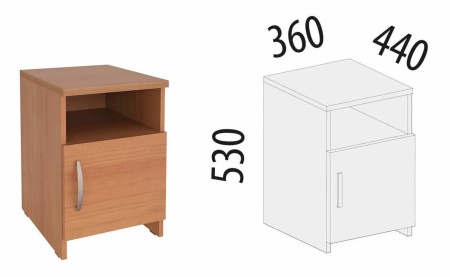 64.44 Тумба с дверью Альфа, кронберг