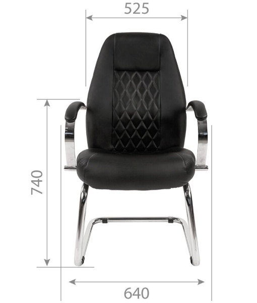 Кресло для посетителя CHAIRMAN 950V Экокожа Черный
