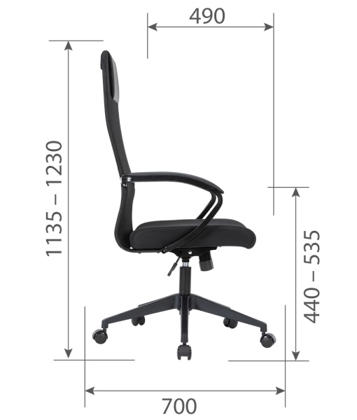 Офисное кресло Chairman 612 Черный сетка