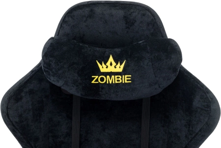 Кресло игровое Zombie 51 велюр черный Light-20