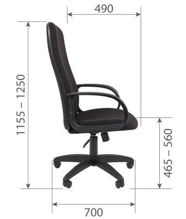 Кресло офисное CHAIRMAN 278 Ткань черная