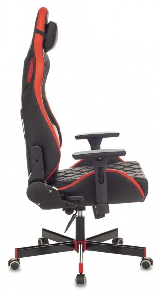 Кресло игровое Knight Outrider Эко.кожа крестовина металл, механизм топ-ган Lux, красный